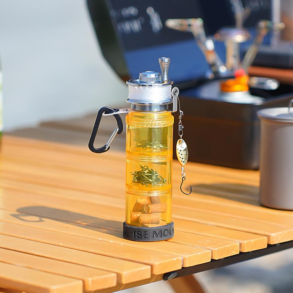 1 Stück tragbare Angel-Flasche mit Aufhängeschnalle, Aufbewahrungsflasche für Köder, Angelzubehör, Multifunktionale Aufbewahrungsbox, Köderflaschen