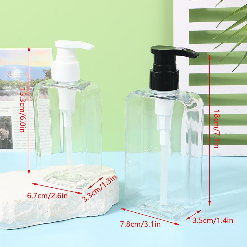 Soap Dispenser Bottle Bathroom Liquid Shampoo Shower Gel Bottle Refillable Storage Container Soap Press Empty Bottles
