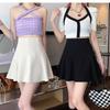 A-line Petite Women's Skirt - 2026 Autumn Academic Style Umbrella Skirt, High-Waisted Slimming Pleated Design