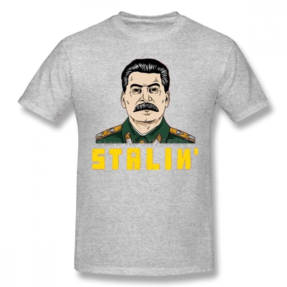 Stalin Cartoon Unisex T Shirt Plus Size O-neck Cotton Custom Short Sleeve T-shirt Unisex Tees Harajuku Streetwear