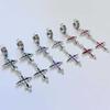 Dark Punk Thorn Cross Earrings & Necklace Set - Stainless Steel, High-End Niche Spicy Girl Style