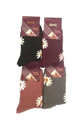Socken WiK GNG art.003/19G Wolle Blümchen Frottee 35-42 WiK