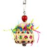 Parrot Bird Hanging Chewing Toys Natural Bamboo Cage Shred Foraging Toy With Bells Bird Cage Accessories