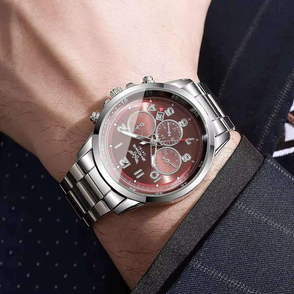 Luxury Men Business Watches Fashion Date Calendar Quartz Watch Reloj Hombre