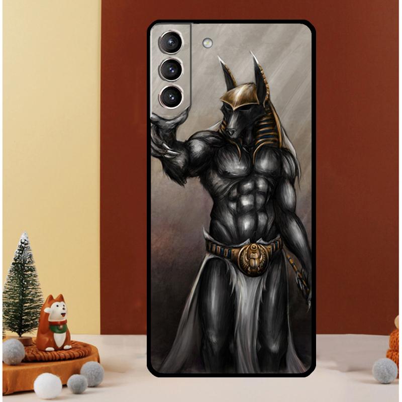 Egypt Nefertiti Anubis Ankh Case For Samsung Galaxy S23 Ultra S24 S22 Note 20 Ultra 10 Plus S8 S9 S10 S20 S21 FE Cover