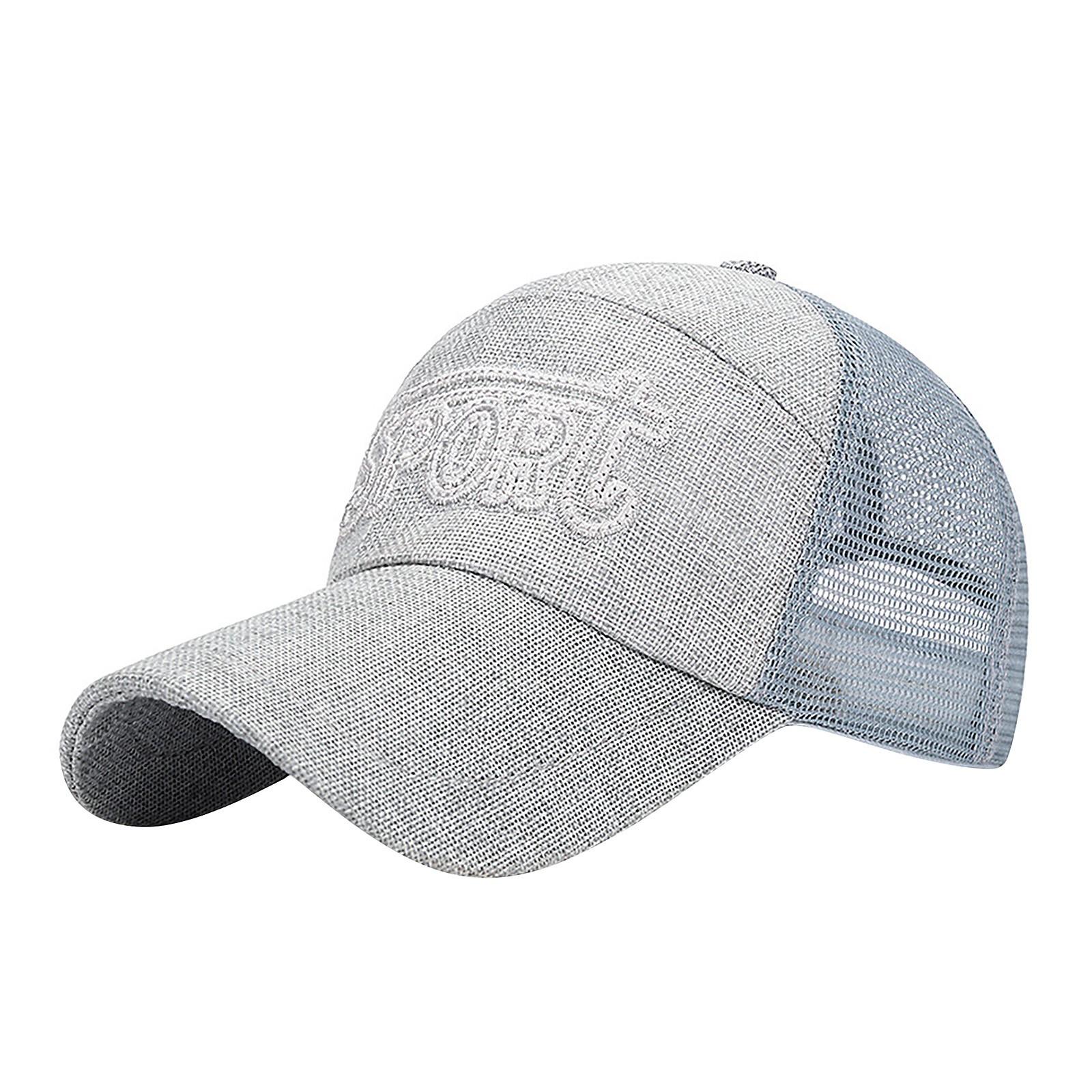 

Модная женская и мужская регулируемая сетчатая шляпа с вышивкой алфавита, бейсбольная кепка, кепка с оттенком One Size