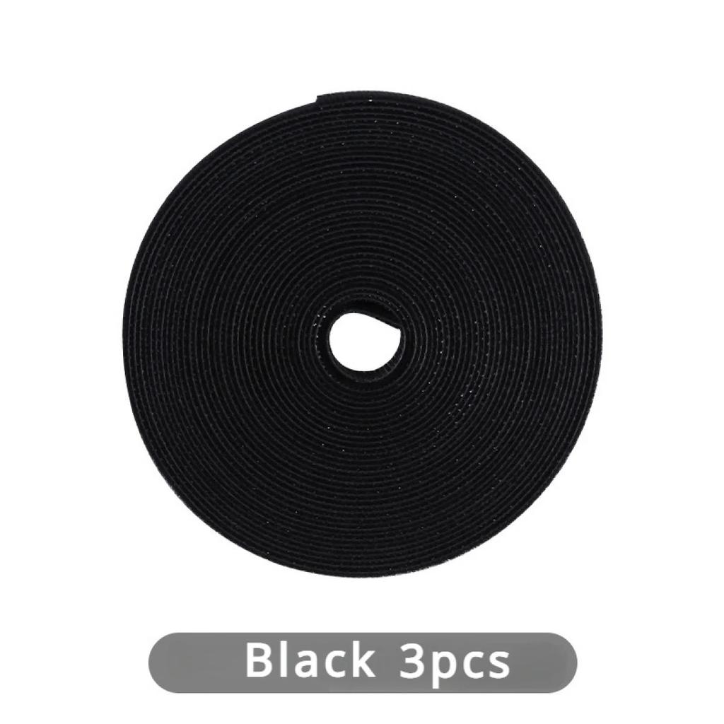Organizador de cables con cierre de gancho y bucle de 5M, bridas para cables, enrollador de cables, Protector de gestión de Cables USB, bridas para cables de auriculares y ratones