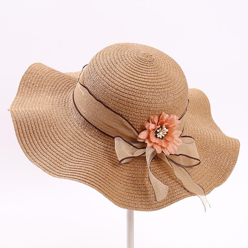 Sunflower Wide Brim Straw Hat For Women With Sun Protection And Neck Coverage For Summer Outdoor Activities