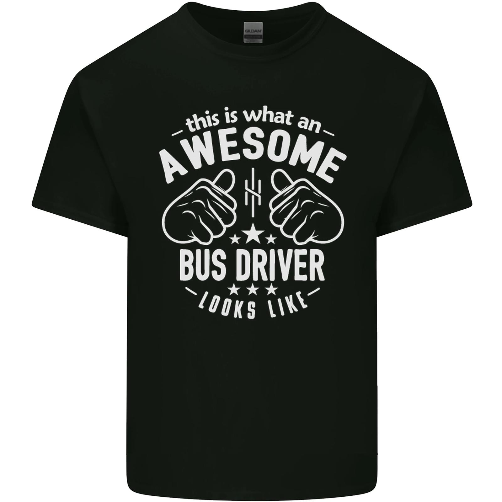 An Awesome Bus Driver Looks Like Mens Cotton T-Shirt Tee Top S