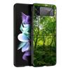 Z Flip 4 Phone Case for Samsung Galaxy Z Flip 3 5G ZFlip3 Flip3 Zflip Flip4 Black Hard Cover Waterfall Nature Trees Ship Shell