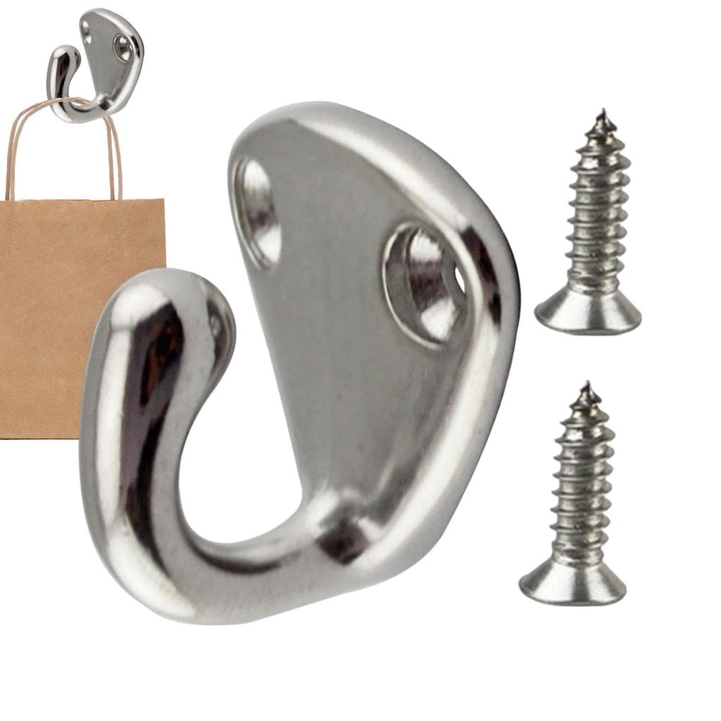 Vessel Wall Hooks - Stainless Steel 316 Fender Hooks, Wall Mounted Hooks Boat Storage