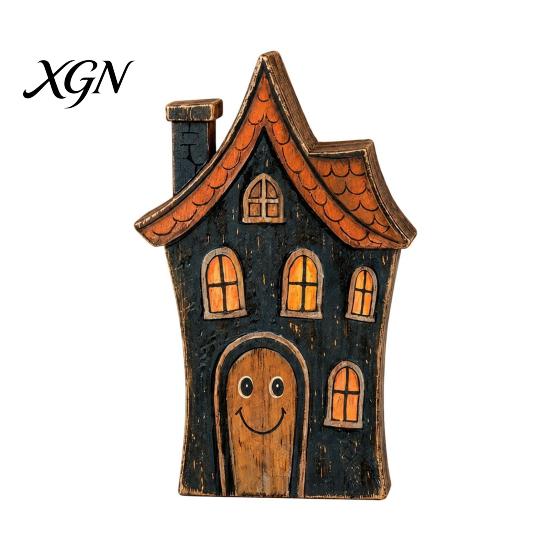 Rustic Ghost Wood Decoration Halloween Haunted House/Cute Wooden Table Ornaments, Farmhouse Tiered Tray Holiday Home Centerpieces Decor, Vintage