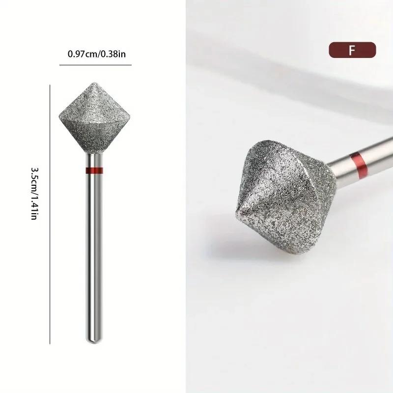1PC Radians Diamond Nail Drill Bit Nail Edge Trimming Tool Diamond Sand polishing Manicure Accessories
