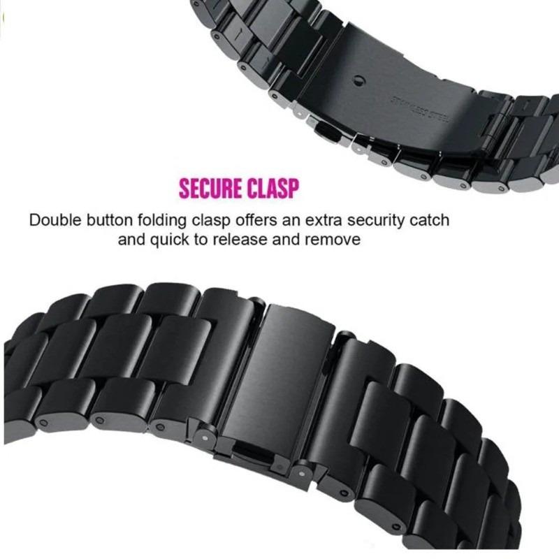22mm 20mm Metal Band for Samsung Galaxy Watch 7 6 5 4 40mm 44mm 46mm 5Pro 45mm Stainless Steel Strap for Amazfit Bip Huawei GT4.