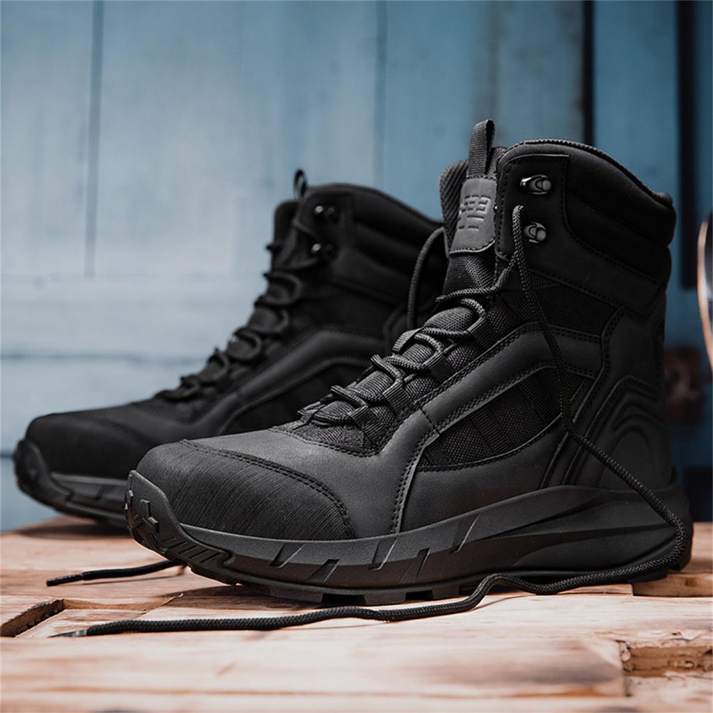 TUINANLE High-Top Hiking Shoes Safey Boots Unisex Large Sizes Perfect for Autumn Men Outdoor Walking Boots