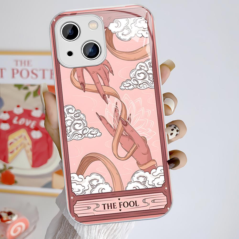 Tarot Phone Case Tempered Glass For iphone 14 13 12 11 Pro Mini XS MAX 14Plus X XS XR Cover