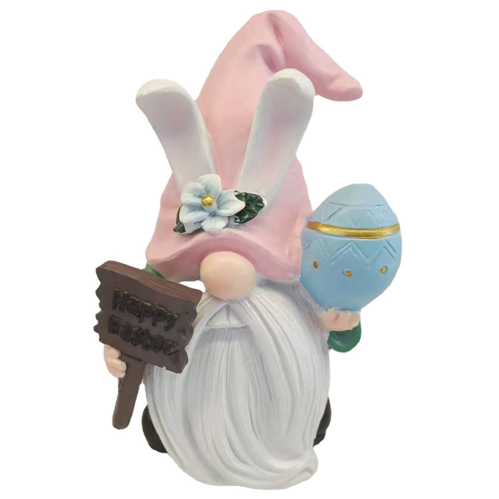 

Faceless Doll Decoration Rabbitresin Ornaments Easter Egg Crafts Statue Garden One Size