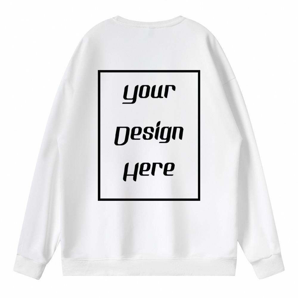 Koreanischer Trend Unisex Locker Schulter Sweatshirts Kundenspezifischer Musterdruck Herren und Damen Hoodie Langarm Rundhals Pullover Sportliche und Edle Kleidung