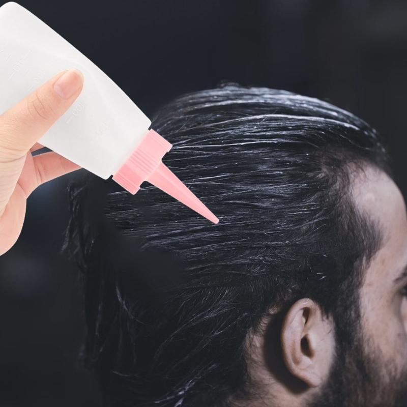 120ml Needle Nosed Bottle Salon Shampoo Applicator Bottle Hair Oil Applicator Bottle Hair Cleaning Bottle for Salon