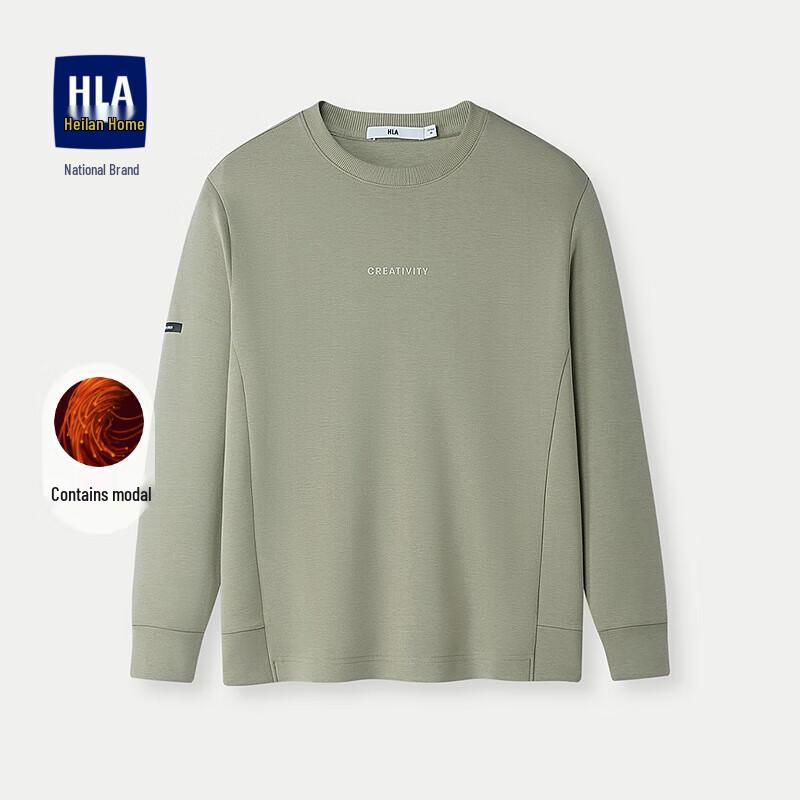 

Мужской свитшот HLA Hodo из модальной смеси с круглым вырезом, принтом букв и длинными рукавами XL