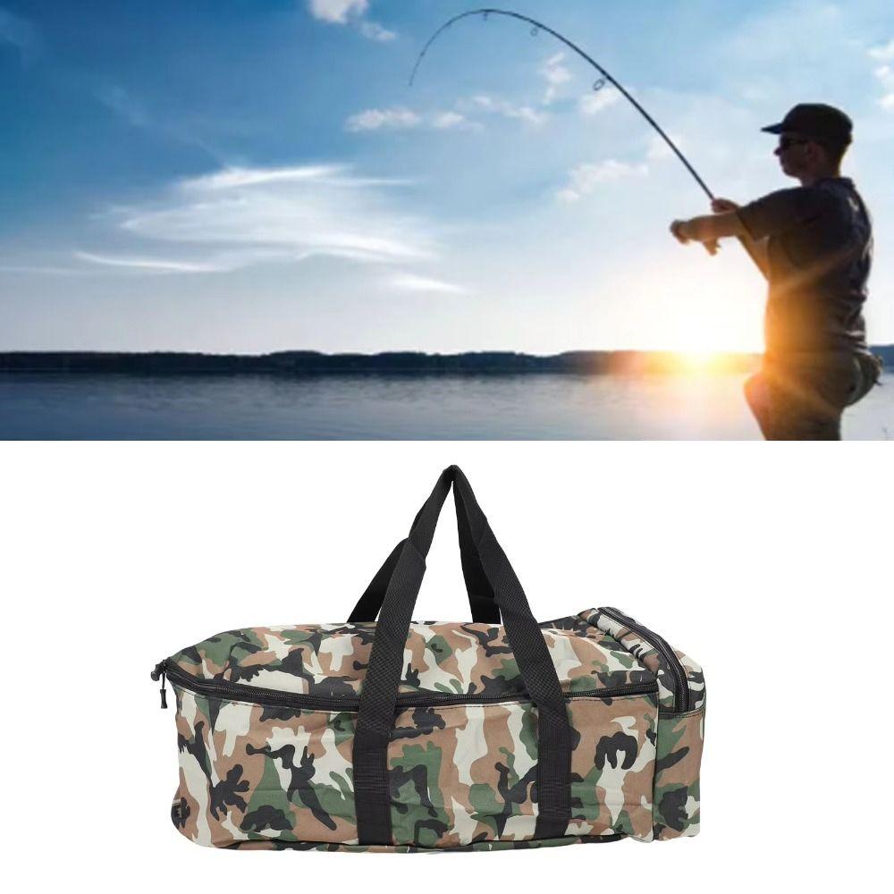Camouflage Fishing Boat Storage Bag 1000D Oxford Cloth Bait Boat Handbag  Tackle Bag