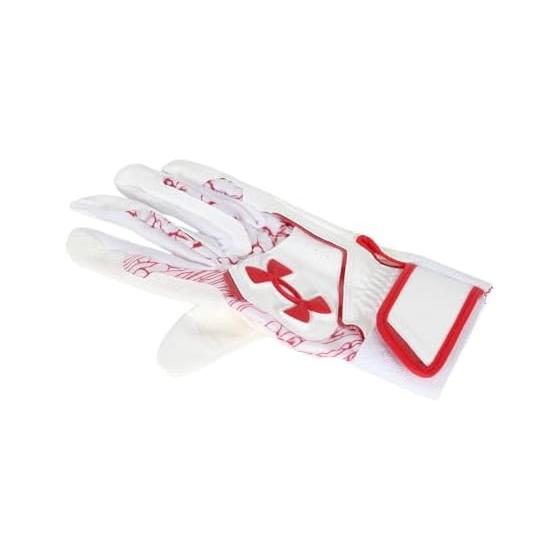 [Under Armor] UA CLEAN UP BATTING GLOVES 6001317(101) White Red M