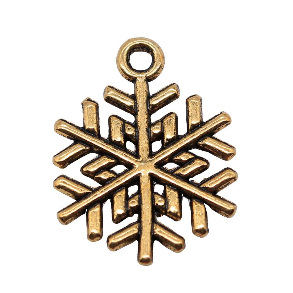 Snowmen Charms Snowflake Pendants For Winter Christmas Themed Jewelry