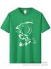 Summer Round Neck 3D Fish Print Top Fashionable Casual Short Sleeved Men's T-shirts