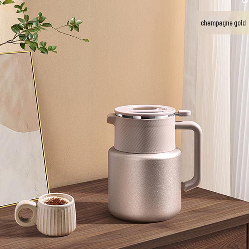 High-Grade Titanium Insulated Teapot, 1500ml, Stylish Design for Old White Tea Brewing