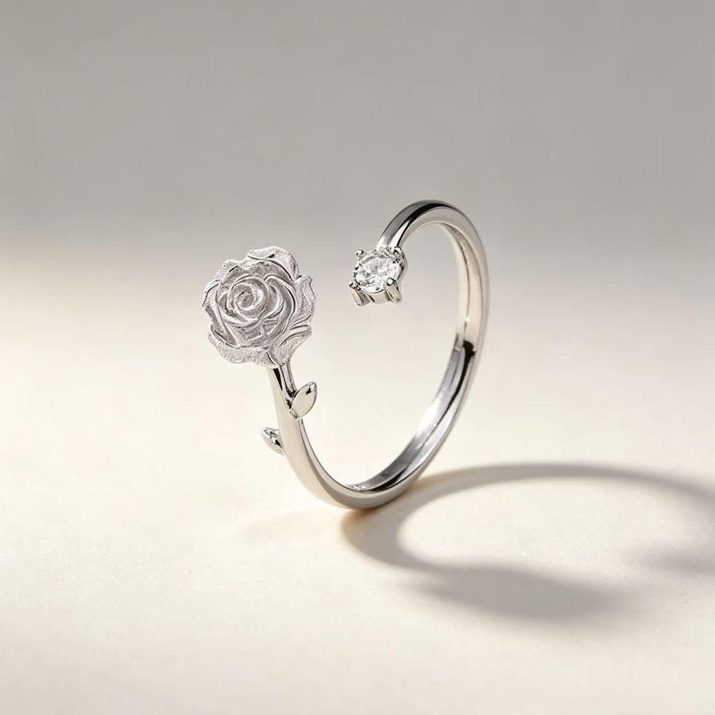 Camellia Niche Design Fashionable Branches Ring