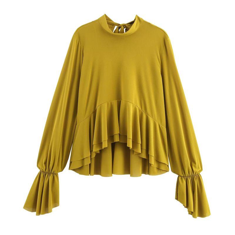 Za2025 Autumn New Arrivals Women's Clothing Zr European and American Style Fashion Layered Decorative Draped Shirt Top 5039205