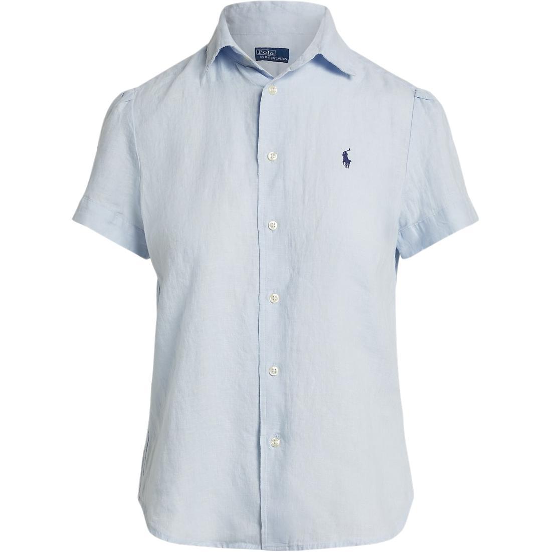 

Polo Ralph Lauren SS26 Льняная Повседневная Рубашка с Коротким Рукавом Прямого Кроя Женские рубашки WMPOSHTNDO21076-400 M