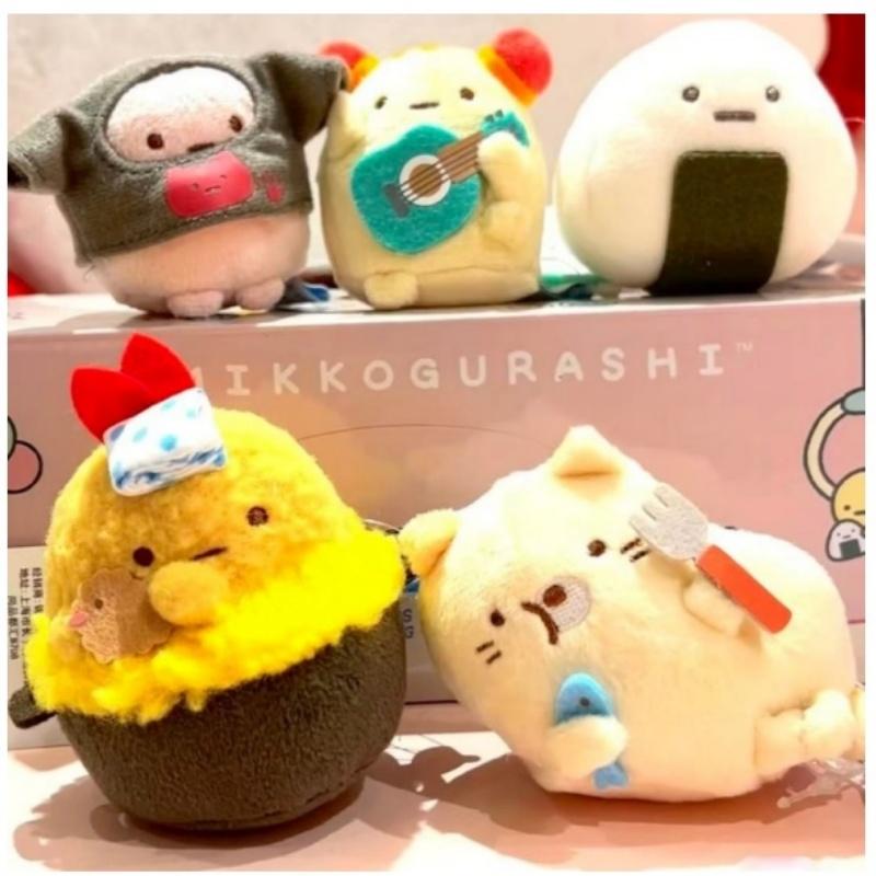 6CM Sumikko Gurashi Life style Serie Plüschtier Schlüsselanhänger Stofftiere Musik Shirokuma Ebifurai No Shippo Grüner Pinguin Puppe