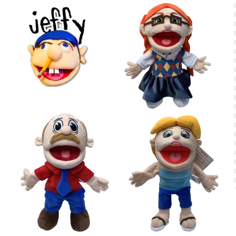 Marionnette à main en peluche pour enfant cartoon bouche ouverte pour l'interaction parent-enfant et cadeau d'éducation précoce Personnages)