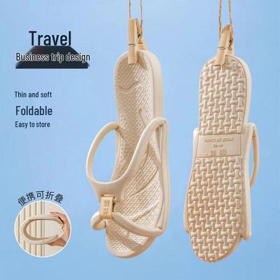 Unisex Portable Folding Non-Slip Washable Travel Slippers for Bathroom and Beach