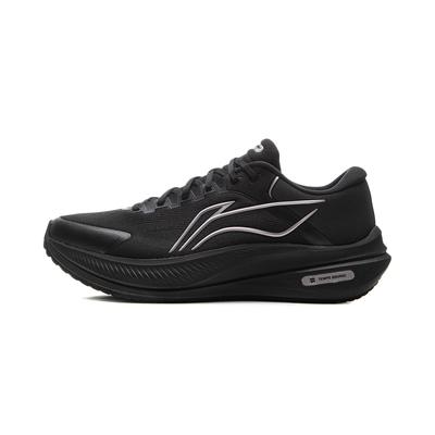 Li Ning Yue Ying 5 Moda Versátil Suave Resiliente Ligero Antideslizante Suela Gruesa Absorción de Impactos Duradero Zapatillas Bajas para Hombre Negro ARHV015-14