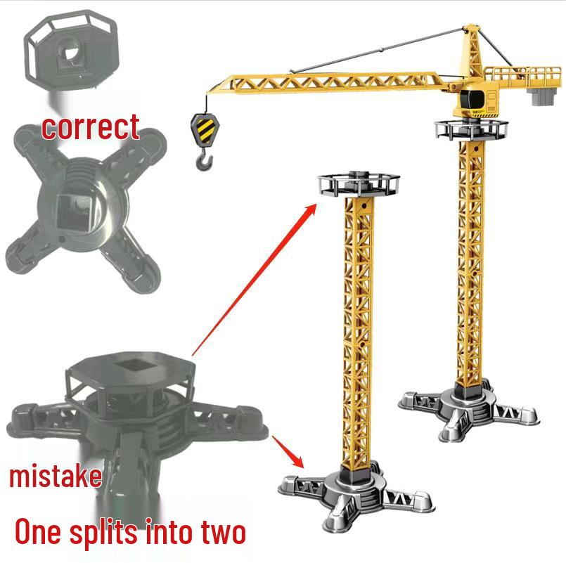 Free Shipping - Alloy Simulation Tower Crane Engineering Toy for Boys Ages 3-8