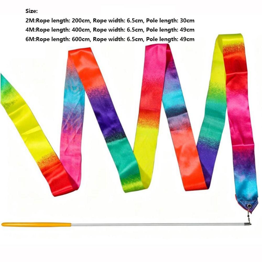 with Stick Twirling Dance Ribbons Gradient Gymnastics Ribbon for Dance Accessories/for Art Dances