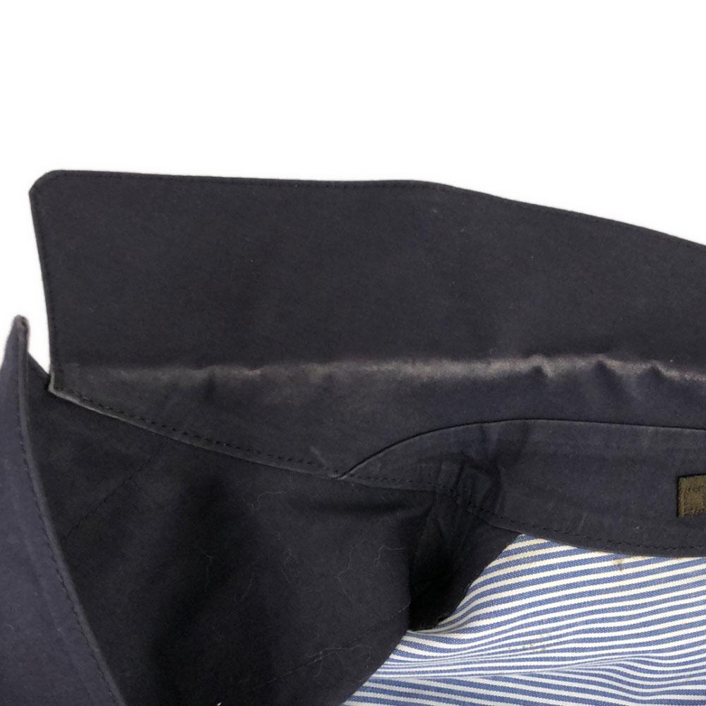 Mackintosh Made In England Rubberized Stainless Collar Coat 36 Navy Women Used