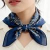Breathable Cotton Square Scarf Korean Small Scarves Elegant Cashew Nut Print Silk Scarf  Vacation