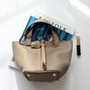 Genuine Leather Women's Bucket Bag Large Capacity Vegetable Basket Bag