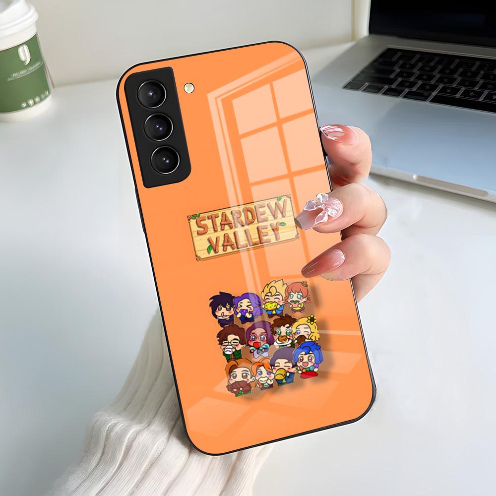 S-Stardew V-Valley Game Phone Case For Samsung S25 S24 FE S23 S22 S21 Plus S20 Ultra Note20Ultra Black Glass Cover