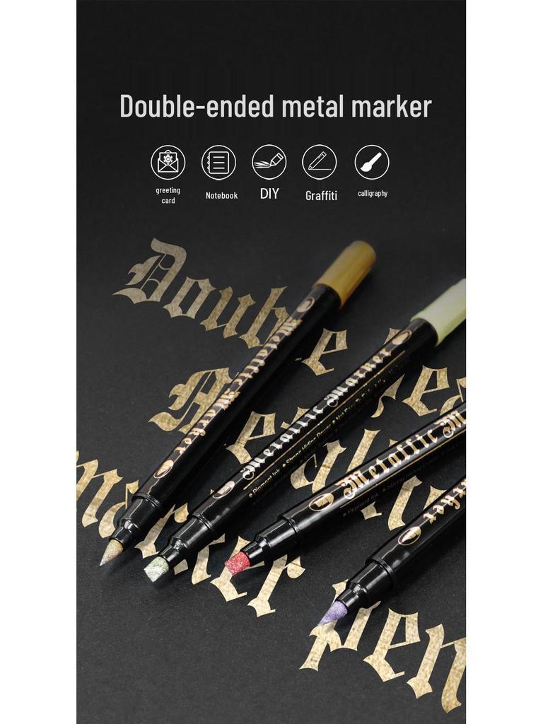 6553 Double-Ended Metal Markers for DIY, Journals, Greeting Cards, and Art Projects.