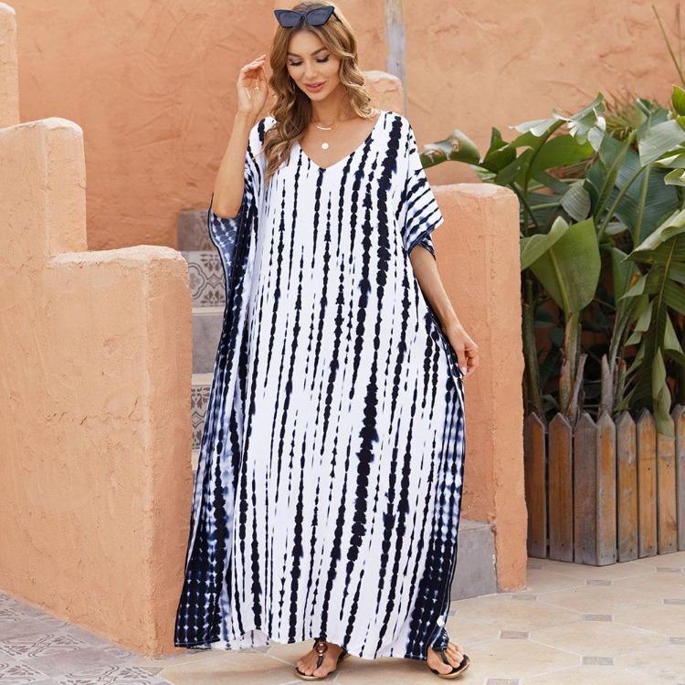 Quick Dry Large Size Beach Cover Up Loose European American Style Robe