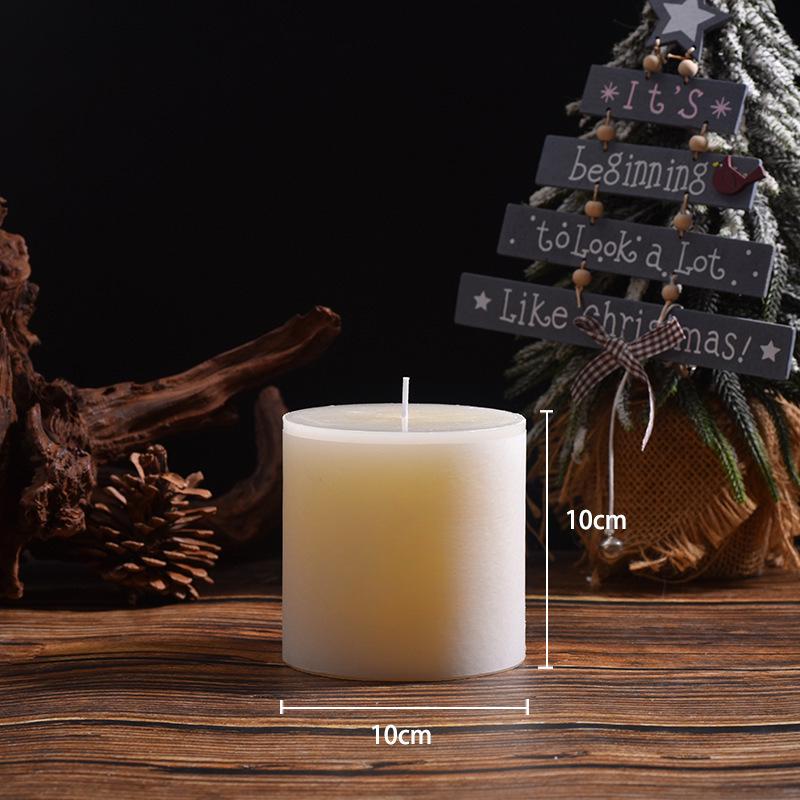 Classic Ivory Smokeless White Cylindrical Wedding Candles for Home and Restaurant Decor - Free Shipping