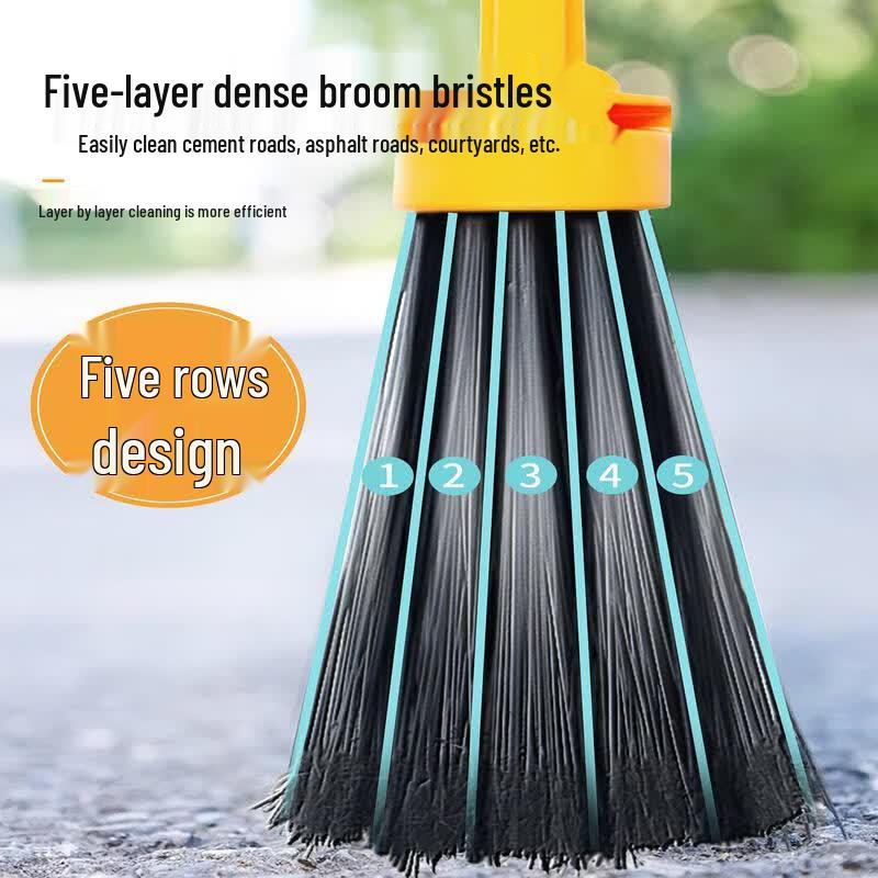 Jundingying 65cm Outdoor Steel Broom & Dustpan Set