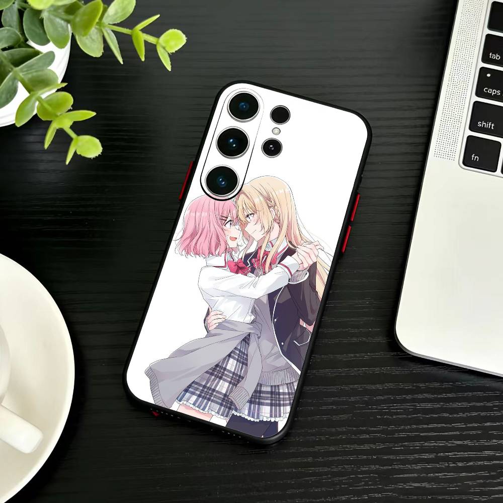 D-Watanare Anime Phone Case For Samsung S26,S25,S24,S23,S22,S21,S20,Ultra,Plus,FE Black Soft Cover