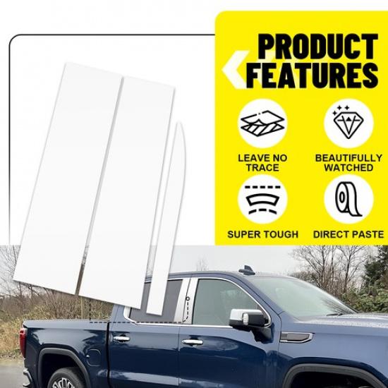 For Pillar -24 Chevy Steel Stainless Silverado Chrome GMC Trim Post Sierra