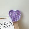 Solid Color Glitter Heart-Shaped Three-Dimensional Mobile Phone Airbag Bracket Magnetic Attraction Suitable For Magsafe Creative Ring