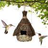 Handcrafted Natural Grass Birdhouse for Outdoor Garden Decoration Eco-Friendly and Durable Nesting Shelter